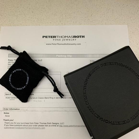 NWT Peter Thomas Roth Signature Classic Band 3 mm Ring in size 5 - Picture 8 of 11